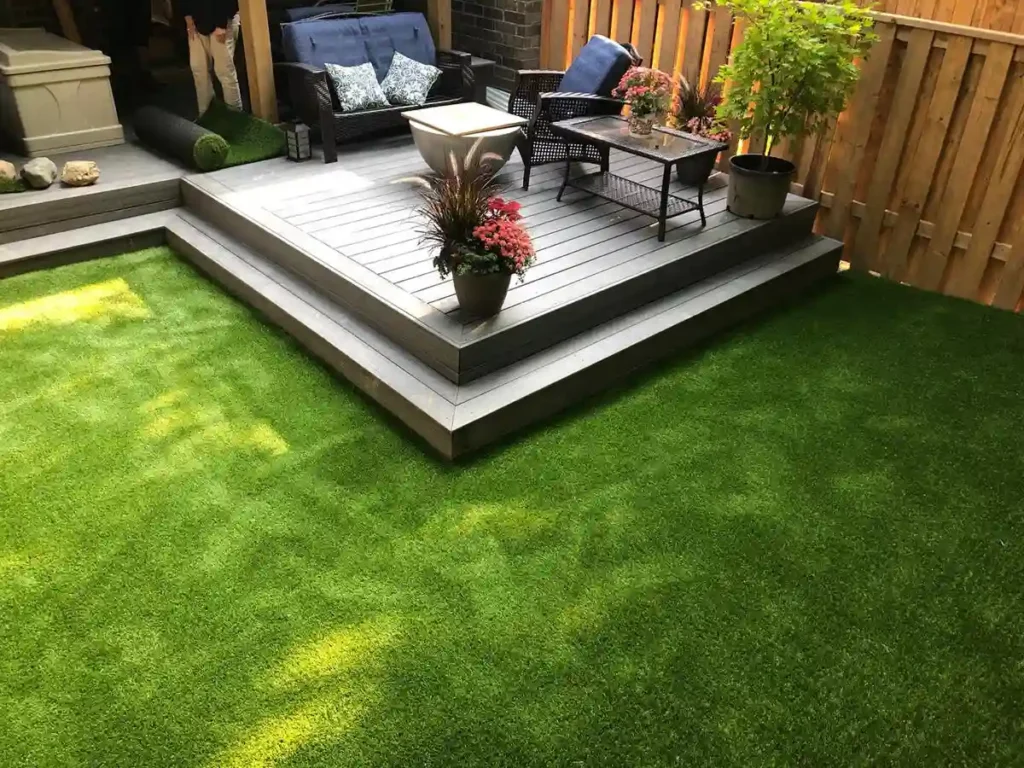 Suits Difficult Areas artificial grass installation