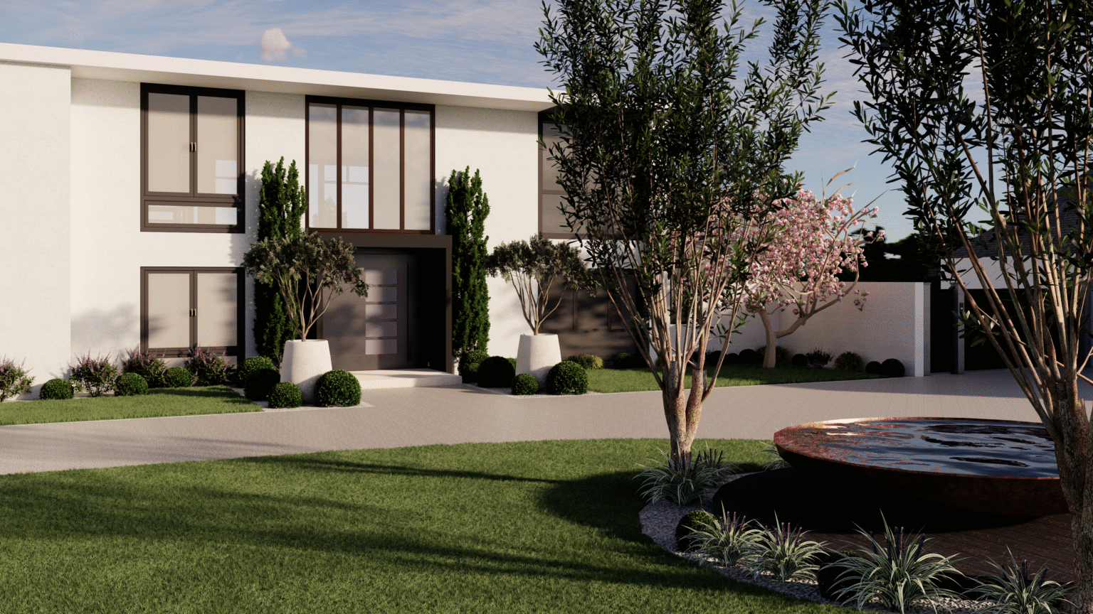 Bespoke garden landscaping and outdoor living space by EH Landscapes